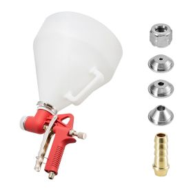 Air Texture Spray Gun, 1.45 Gallon Air Hopper Spray Gun, Professional Drywall Texture Painting Sprayer with 3 Nozzles (3.5mm, 6mm, 8mm) for Popco