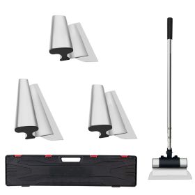 Skimming Blade Set,25+40+60 cm Blades + 35"-78" Extension Handle, European Stainless Steel Construction Knife
