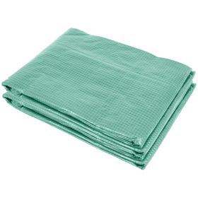 9.8' x 6.6' x 6.6' Plastic Greenhouse Cover Replacement, Heavy Duty Waterproof Tarp for Hoop House, Sheeting with 6 Windows, Door & Reinforcement
