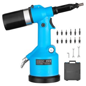 Automatic Pneumatic Rivet Nut Gun Kit With 13PCS SAE & Metric Gun Heads, Industrial-Grade 5620LBS Pulling Force, Air Rivet Nut Tool For Automotiv (Option: default)