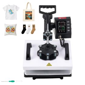 Heat Press Machine 12 X 10 In Sublimation Press Machine Swing Away, Heat Up Fast And Even, Digital Precise Time And Temperature Control, For T-Sh (Option: default)