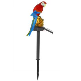 1Pc Solar Powered Parrot Garden Light IP65 Waterproof LED Parrot Landscape Lamp Decorative Lawn Lights For Yard Driveway Walkway Patio (Option: Red-1Pc)