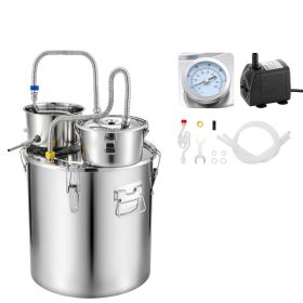 Alcohol Still, 13.2 GAL/ 50L Alcohol Distiller With Thumper Keg, Dual-scale Thermometer, And Water Pump, Home Brewing Kit For DIY Whiskey Wine Br (Option: default)