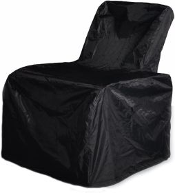 Outdoor Protective Cover;  Outdoor Patio Furniture Chair Protective Storage Cover;  Durable and Water Protected Outdoor Armchair Cover (Color: BLACK)