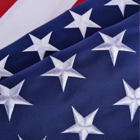 American Flag 10x15 ft 8x12 ft 6x10 ft 5x8 ft 4x6 ft 3x5 ft  2x3 ft Outdoor Heavy Duty Embroidered Stars USA Flag Sewn Stripes Fade Resistance Br (size: 6x10ft)